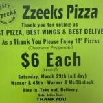 Zzeeks Ahwtaukee-Best Pizza, Best Wings & Best Delivery Award "Thank You"